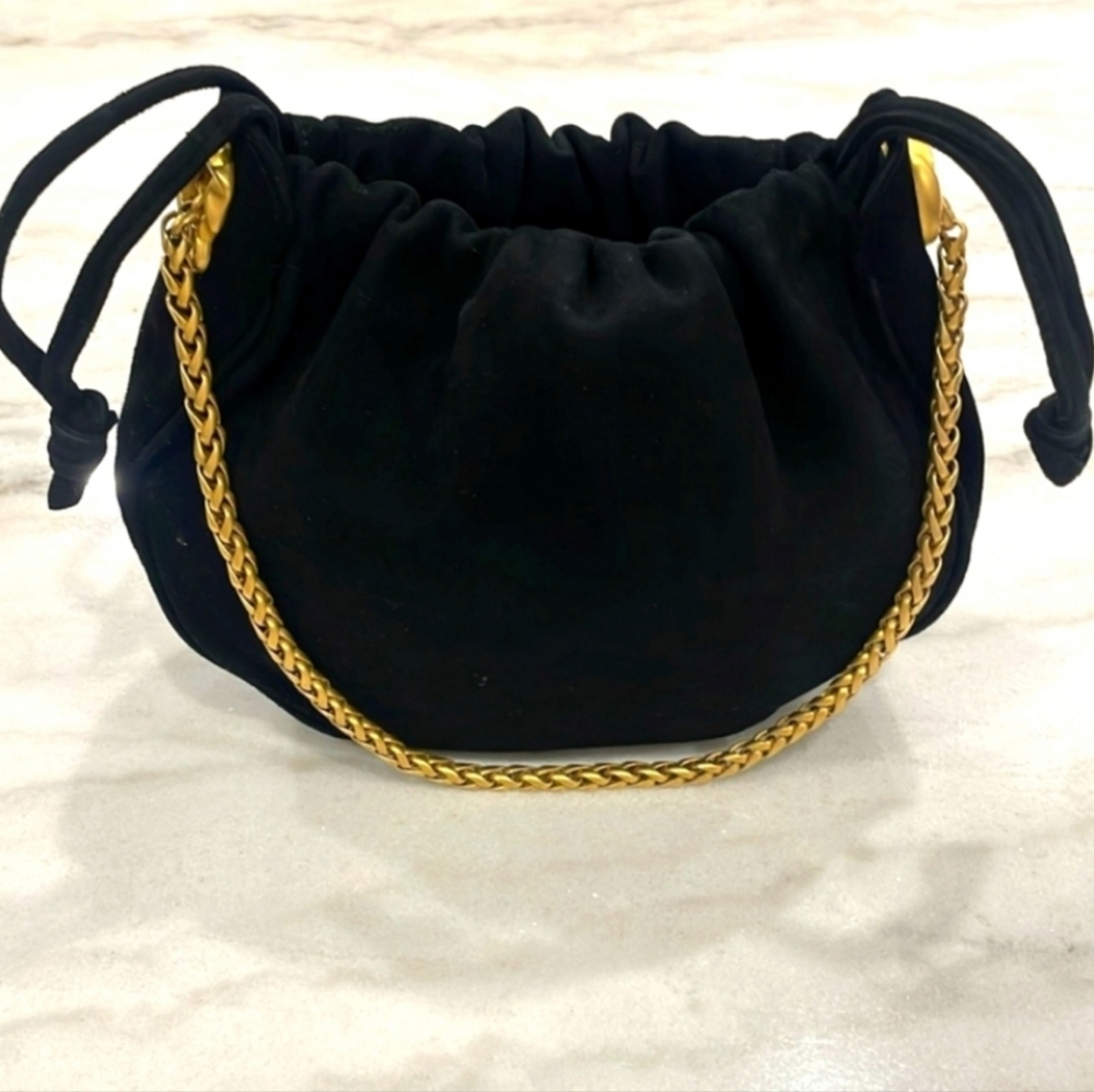 Vintage Suede SISO Drawstring Handbag